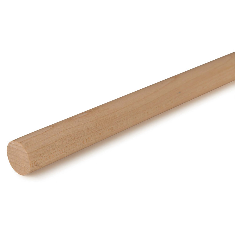 36" Round Wood Dowel - Species:Maple - Diameter:3/4"